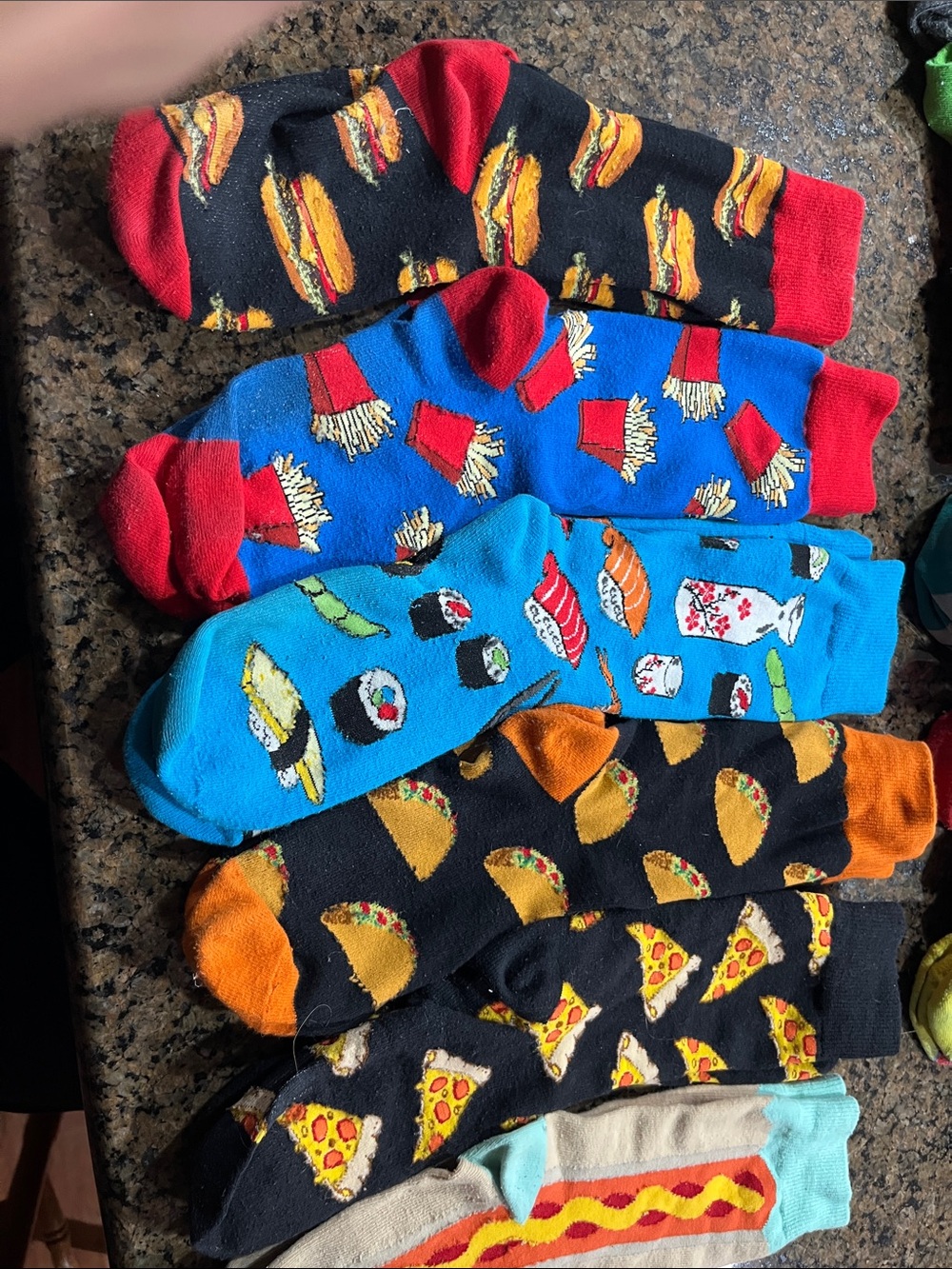 Novelty Food Pattern Men's Crew Socks